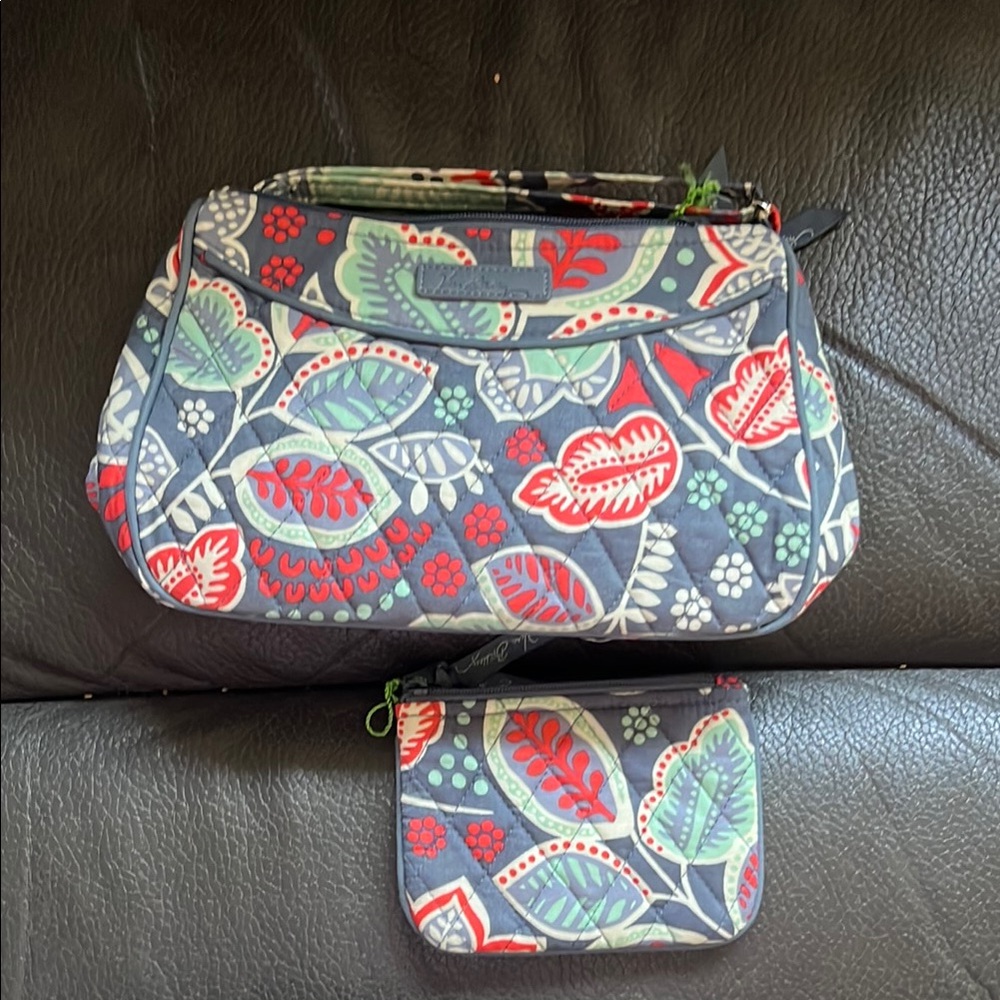 Vera Bradley nomadic floral little crossbody and coin case